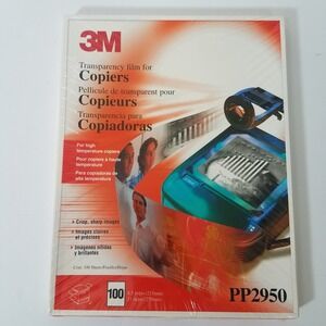 3M Transparency Film for Laser Copiers 100 Sheets PP2950 NEW Sealed